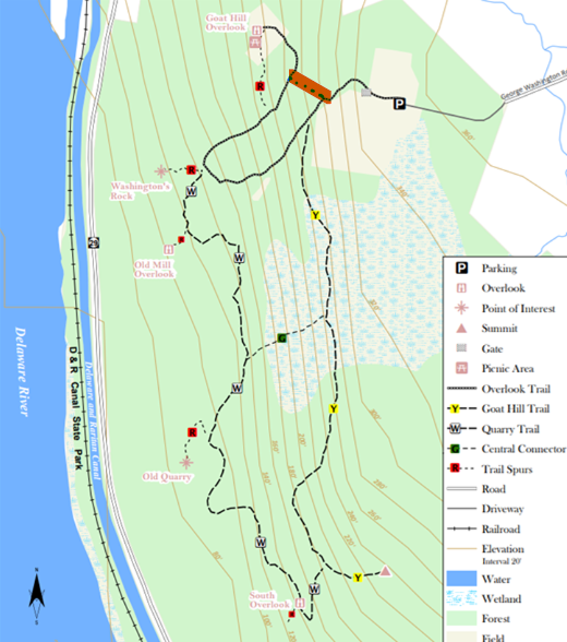 Goat Hill Trail Map with Shortcut